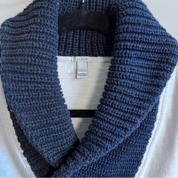 J. Crew navy blue striped sweater medium - Picture 3 of 7